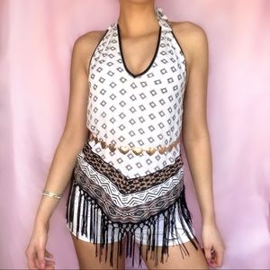Bohemian Fringe Halter Top